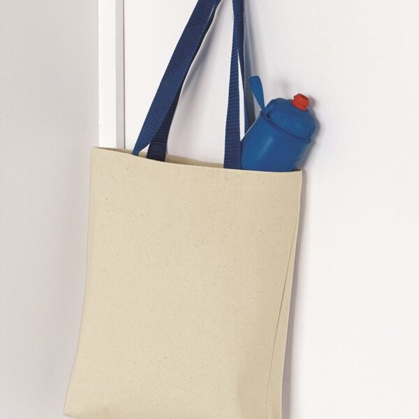 EMB 11L Canvas Tote with Contrast-Color Handles Thumbnail